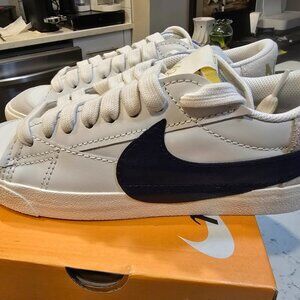 Nike Blazer Low 77 Jumbo FZ6773-100 Sneakers Men's Navy White Lifestyle Shoes 10